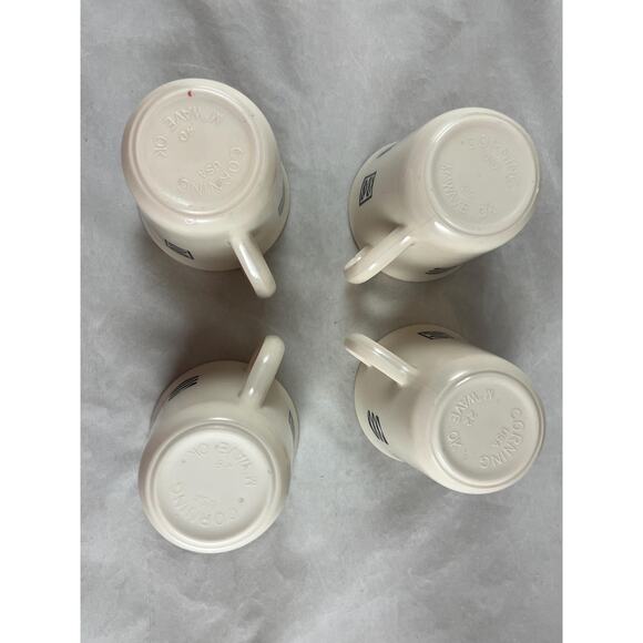 Corelle Corning Tribal Spirit Cups Mugs Set of 4  Aztec Design Mid Century - Picture 5 of 9